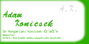 adam konicsek business card